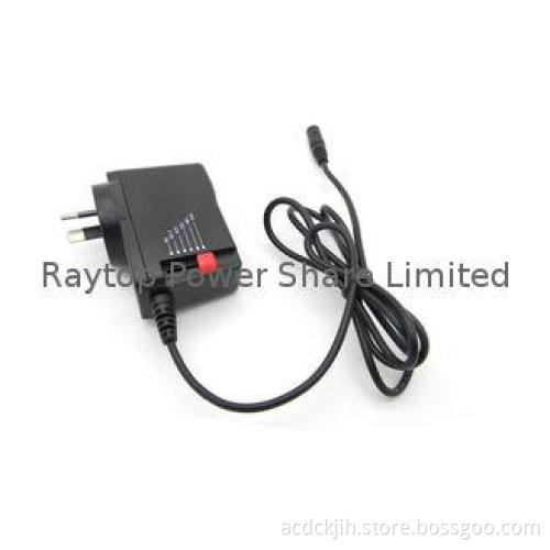 1000mA 12W Wall Mount Power Adapter Ajustable 3V - 12V With